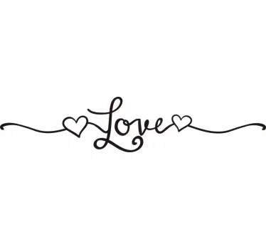 Autocollant mural style ligne amour - TenStickers