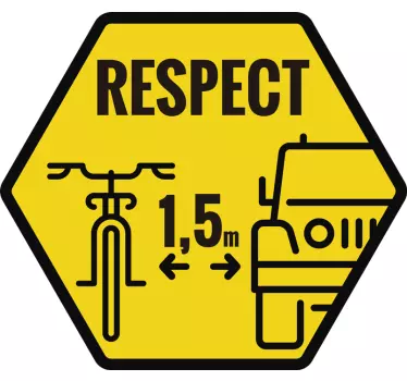 autocollant de voiture de cycliste de respect - TenStickers