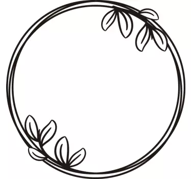 stickers muraux miroir floral rond - TenStickers