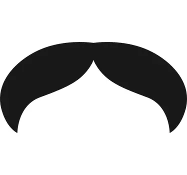 Sticker miroir moustache tombante - TenStickers