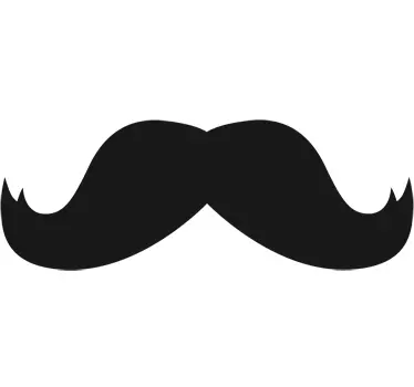 Sticker miroir salle de bain miroir moustache - TenStickers