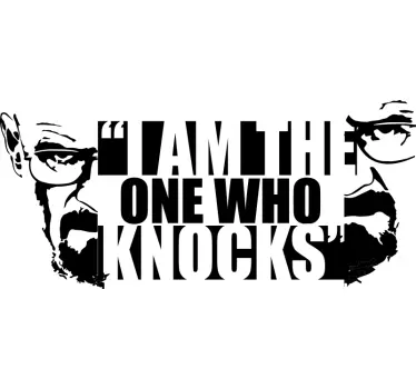 Je suis celui qui frappe l'autocollant mural de citation de film - TenStickers