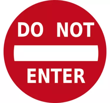 Sticker parking panneau Do not enter - TenStickers