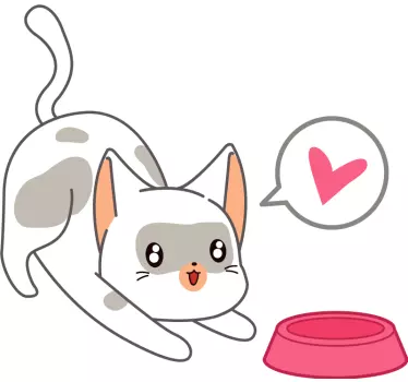 Sticker Mural chat sympa et stylé - TenStickers