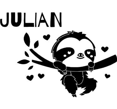 Sticker Animal Sauvage  la paresse - TenStickers