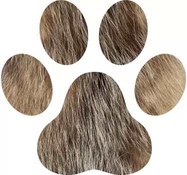 Sticker Mural patte poil de chien - TenStickers