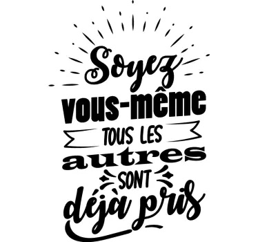 Sticker de Motivation citation unique - TenStickers