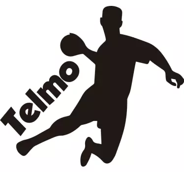 Décoration murale de joueur de handball silhouette - TenStickers