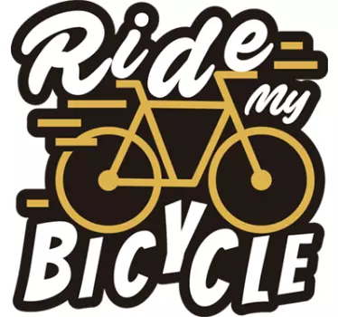 Sticker Vélo ride my bike - TenStickers
