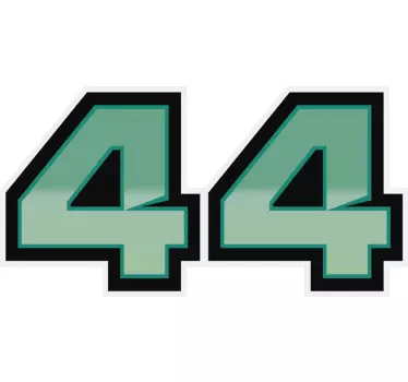 sticker de voiture lewis hamilton 44 - TenStickers