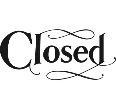 Sticker porte closed - TenStickers