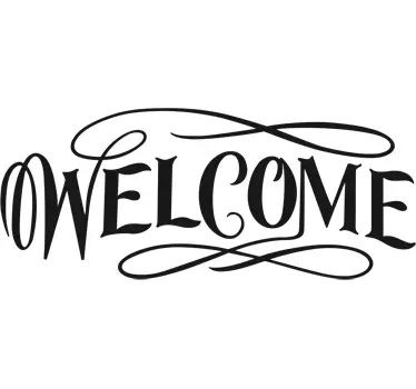 Sticker porte texte "Welcome" - TenStickers