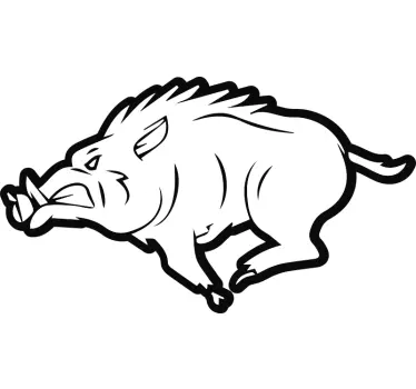 Autocollant animal sauvage javali - TenStickers