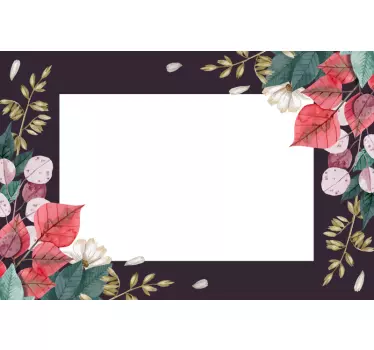 Autocollant miroir décoration fleurs - TenStickers