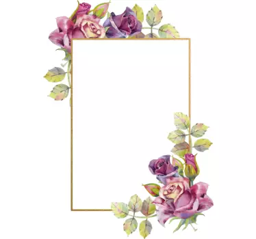 Autocollant miroir fleurs colorées - TenStickers