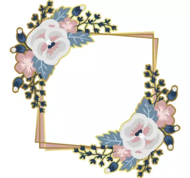 Autocollant fleurs miroir - TenStickers