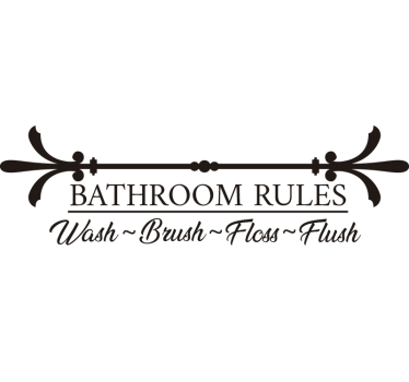 Sticker mural texte salle de bain - TenStickers