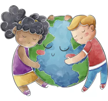 Globe pour les enfants illustration art mural - TenStickers