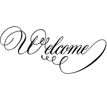 Sticker porte caligraphique welcome - TenStickers
