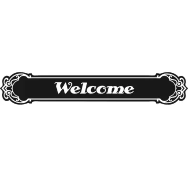 Sticker pour porte Welcome - TenStickers
