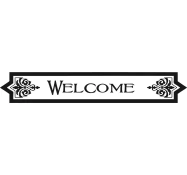Sticker porte welcome tribal - TenStickers