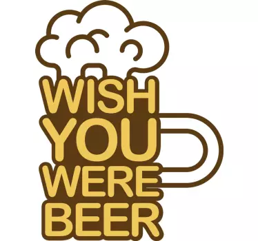 Sticker mural boisson à la bière - TenStickers