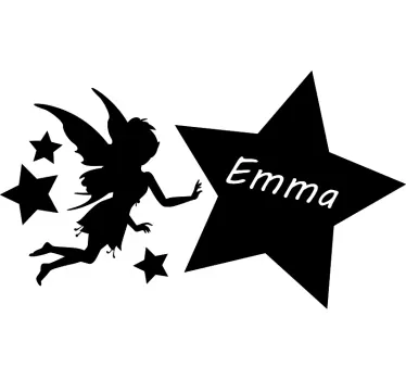 Sticker enfant fée magique avec étoile - TenStickers