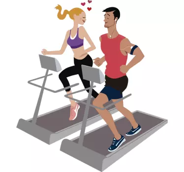 Couple dans la décoration murale de gym - TenStickers