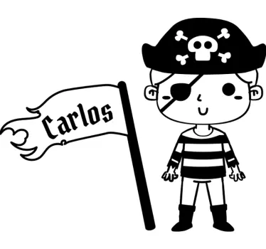 Autocollant nautique pirate personnalisable - TenStickers