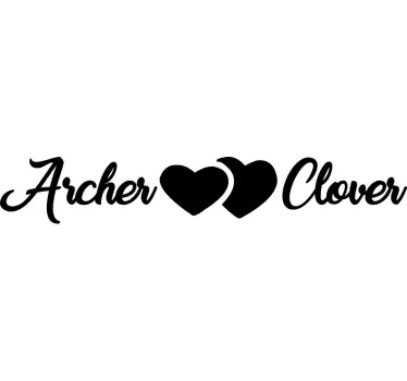 Autocollant de vinyle de voiture de mariage - TenStickers