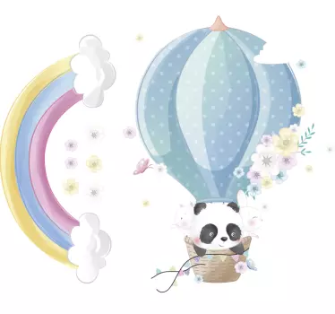 Sticker chambre enfant  animaux sur pétales - TenStickers