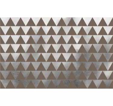 Sticker meuble triangles gris et marron - TenStickers