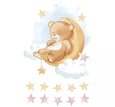 Autocollant animal sauvage ours en peluche - TenStickers