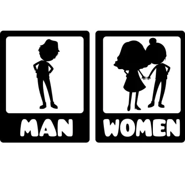 Sticker wc toilettes amusantes - TenStickers