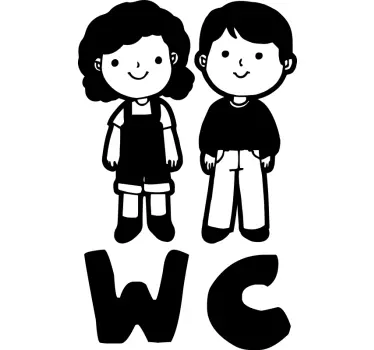 Sticker WC porte de toilette enfants - TenStickers