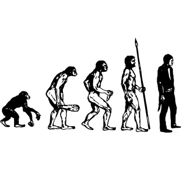 Autocollant mural evolution humaine - TenStickers