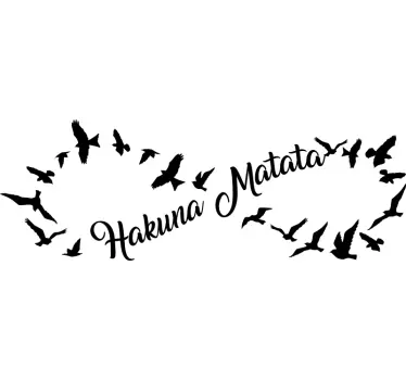 Hakuna matata infini film citation adhesif - TenStickers