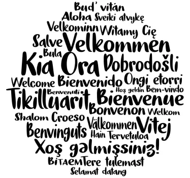 Kia ora bienvenue accueil texte adhesif deco - TenStickers