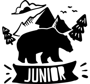 Sticker animal sauvage Montagnes Style nordique - TenStickers