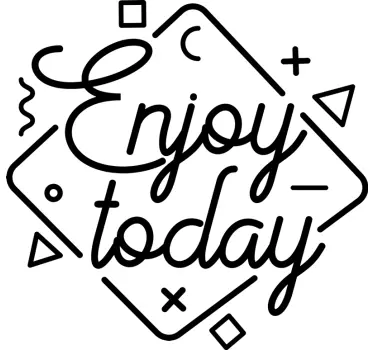 Autocollant Phrase style Memphis Enjoy Today - TenStickers