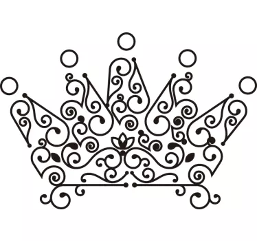 adhesif deco tête de lit couronne - TenStickers
