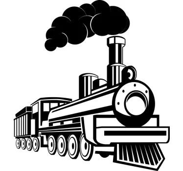 stickers muraux vintage locomotive à vapeur - TenStickers