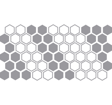 autocollant de fenêtre hexagone géométrique dépoli - TenStickers