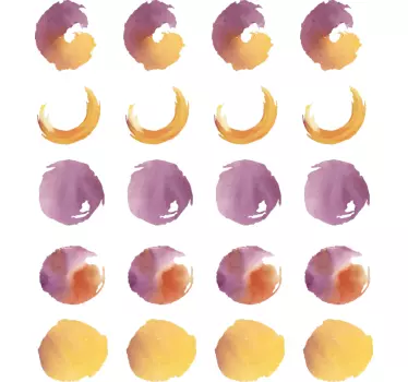 Pack de 20 stickers muraupoints aquarelle - TenStickers
