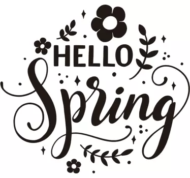 Bonjour stickers muraux floral printemps - TenStickers