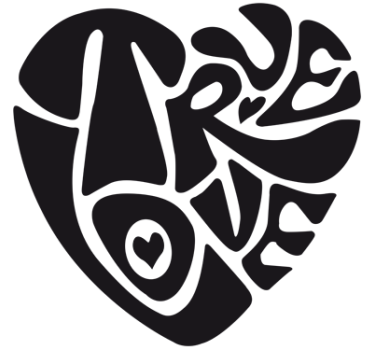 Sticker vitrine coeur true love - TenStickers