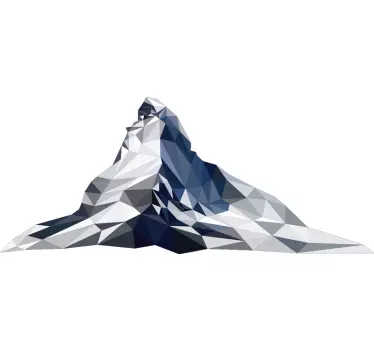 Sticker Montagne géométrique - TenStickers