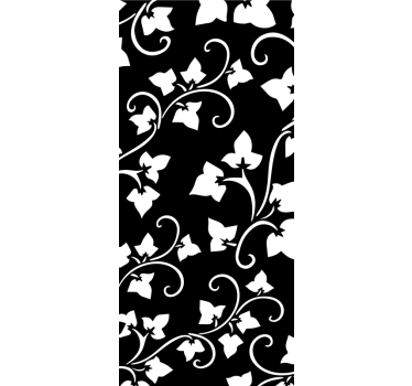 Feuille translucide de branche d'arbre stickers vitres - TenStickers