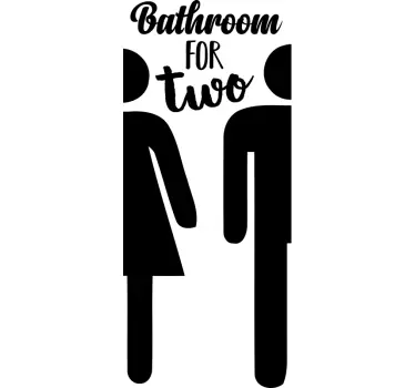 Sticker salle de bain pour porte en verre 2 portes - TenStickers