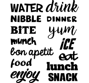 Autocollant pour réfrigérateur bon appetit - TenStickers
